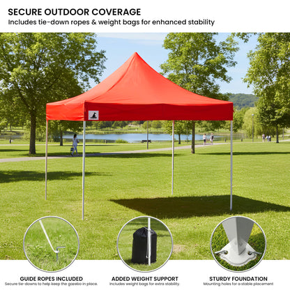 Wallaroo 3x3m Pop-Up Marquee with Walls - Red
