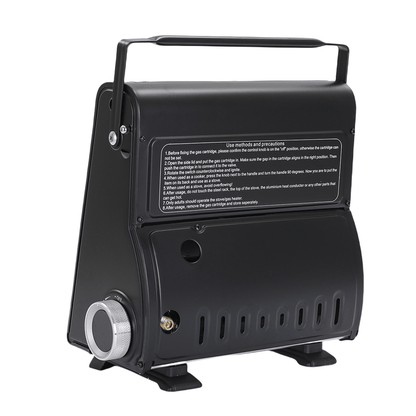 AMZ 1700W 2-in-1 Portable Outdoor Camping Butane Gas Heater Stove Steel Iron Aluminium Metal Manual Application for Travel