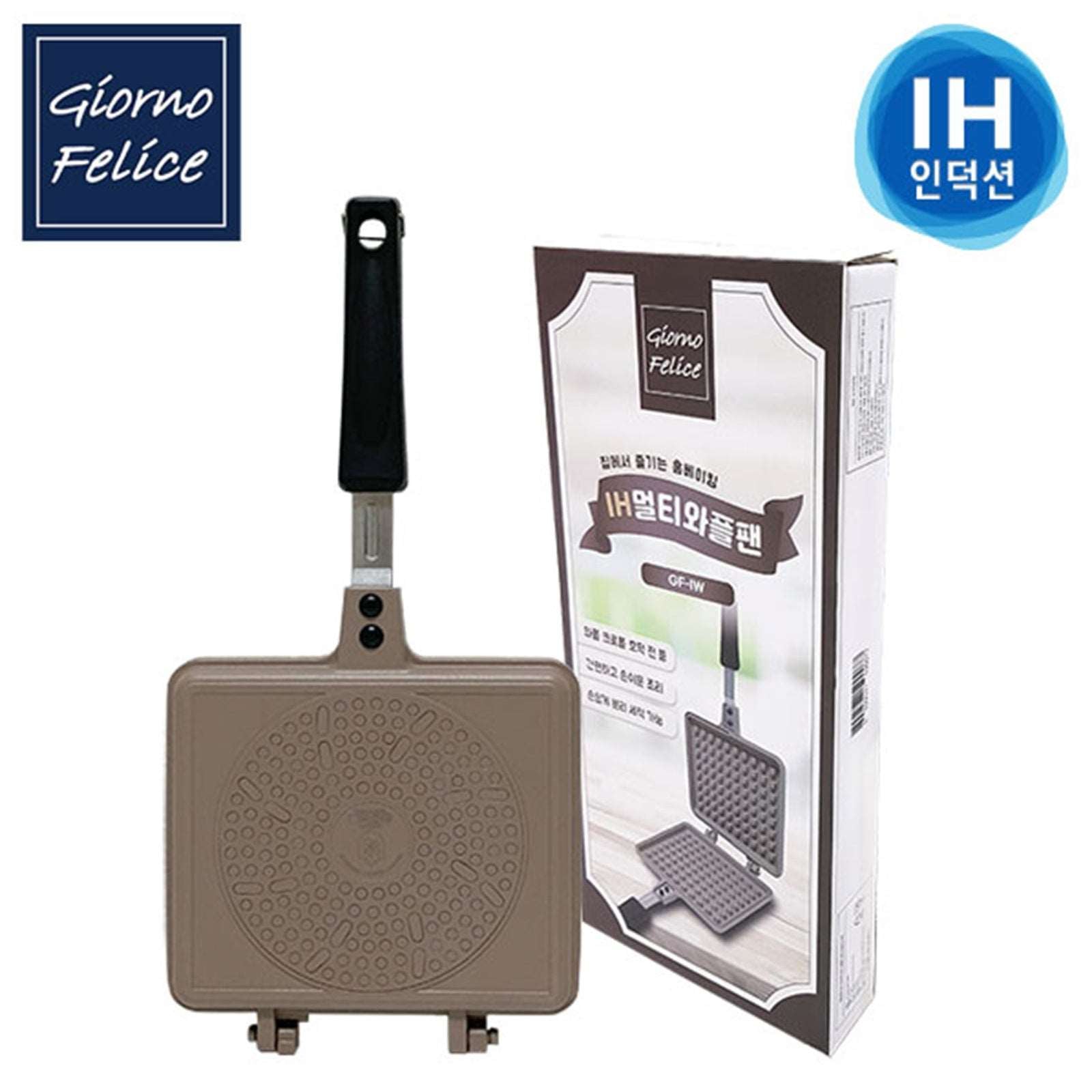 Giorno Felice IH Waffle Maker Pan Non-Stick Double-Sided Detachable Mould Induction