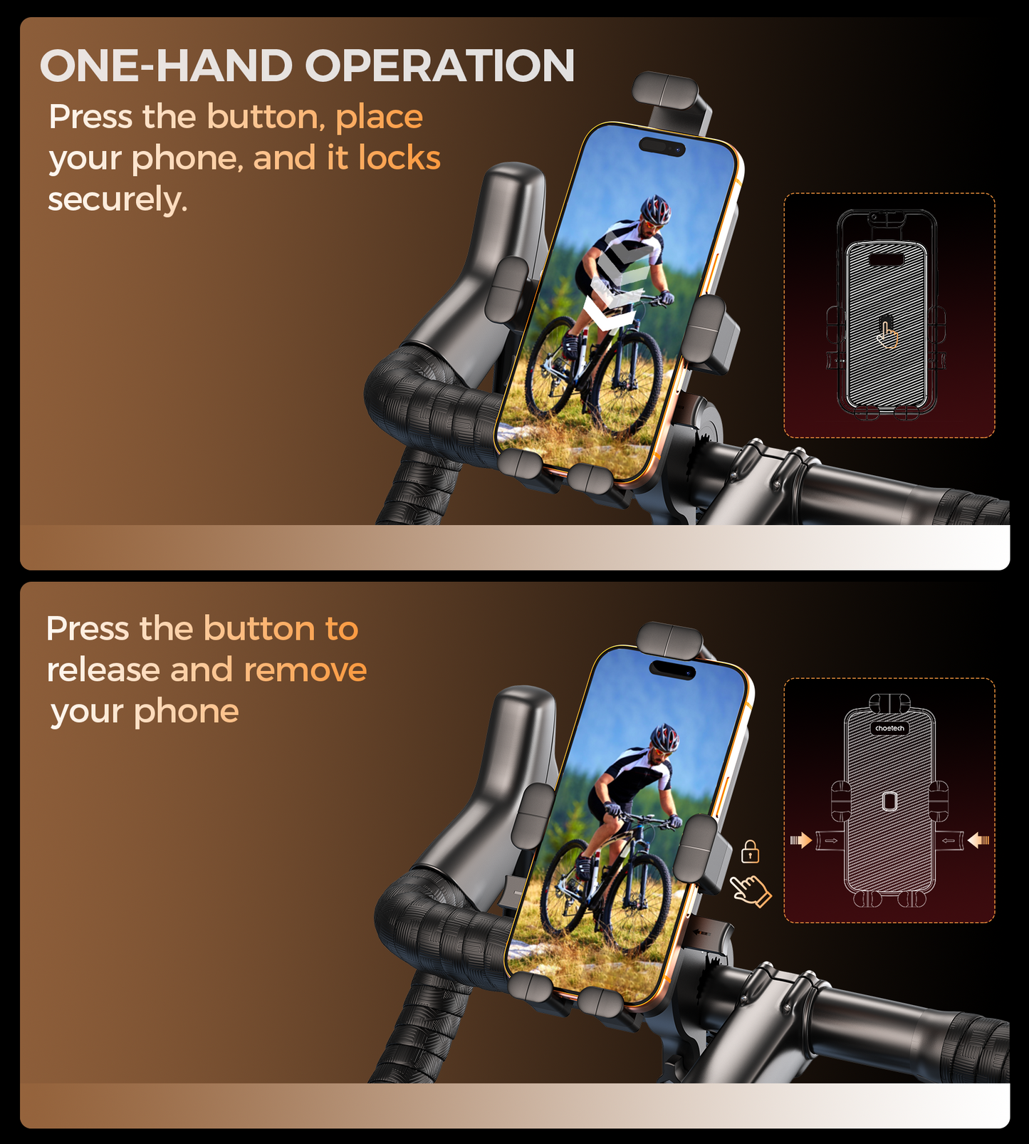 Choetech H092 Cycling Phone Holder Bike Handlebar Mount