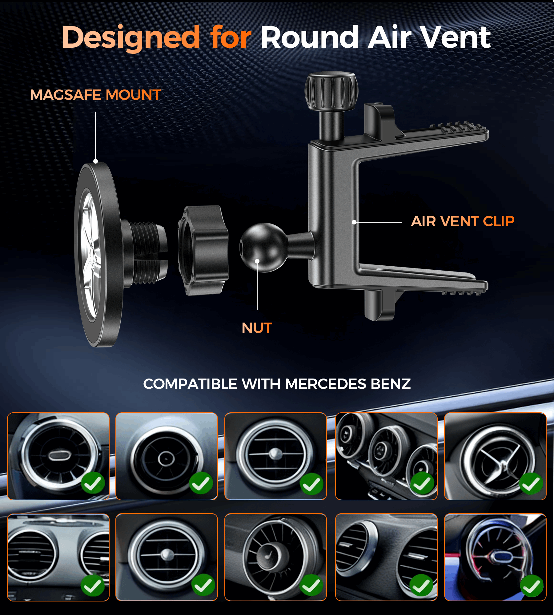 Choetech H093-BK Magnetic Car Phone Mount