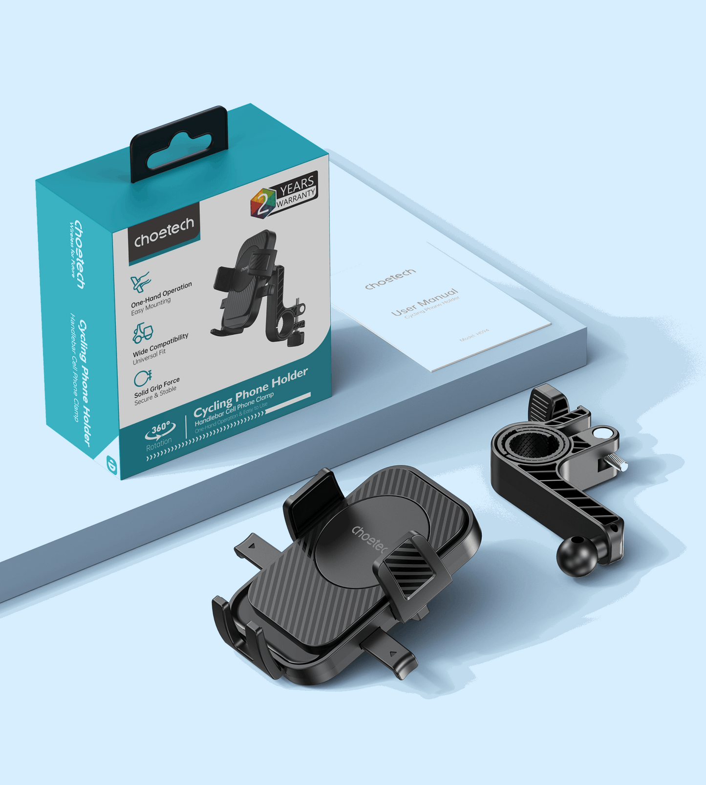 Choetech H094 Cycling Phone Holder Bike Handlebar Mount 360-degree Rotation