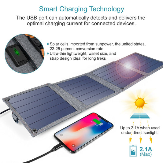 CHOETECH 14W Foldable USB Solar Charger SC004
