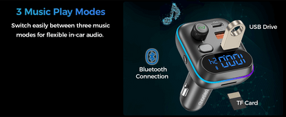 Choetech TC0050 PD36W Bluetooth FM Car Transmitter Charger