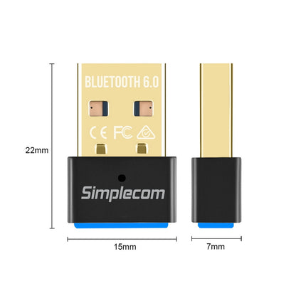 Simplecom NB600 USB Bluetooth 6.0 Adapter Wireless Dongle