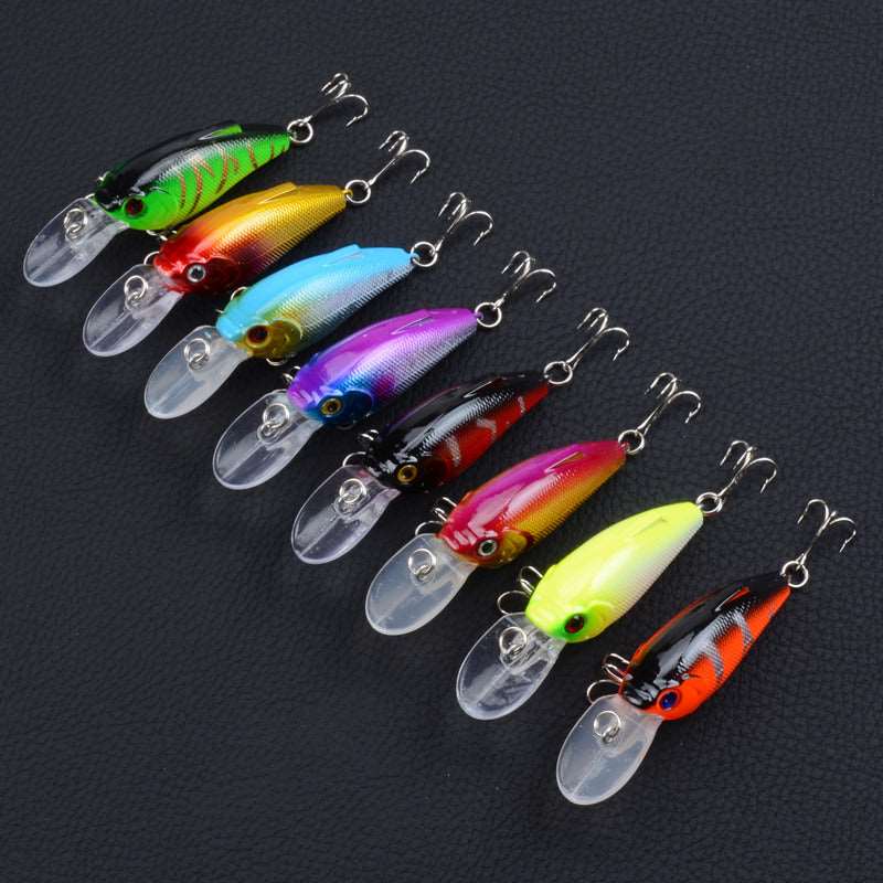 6x 8cm Popper Crank Bait Fishing Lure Lures Surface Tackle Saltwater