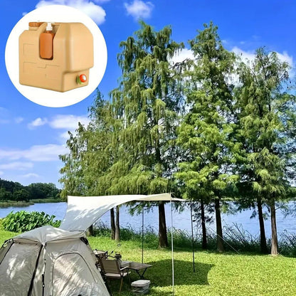 20L Camping Water Container with Tap - Beige