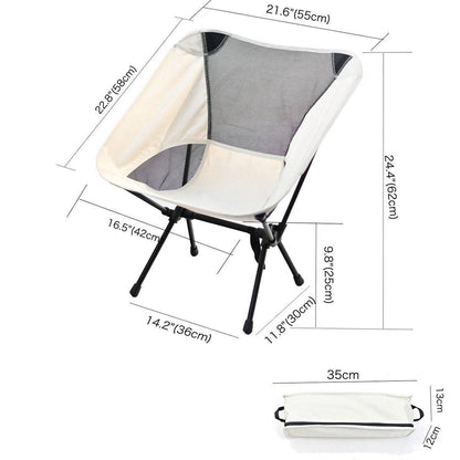 High Back Folding Camping Chair - Dark Blue