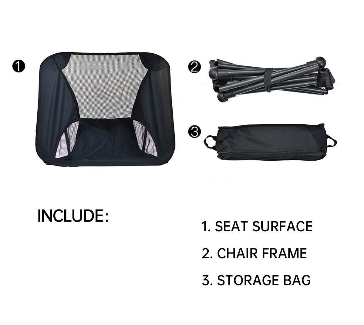 Lightweight High Back Camping Chair - White
