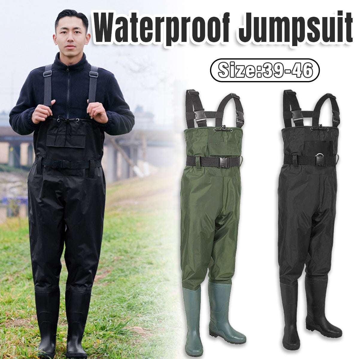 Waterproof Ultra Light Breathable Wading Pants Nylon Half Length Gear - Army green-45