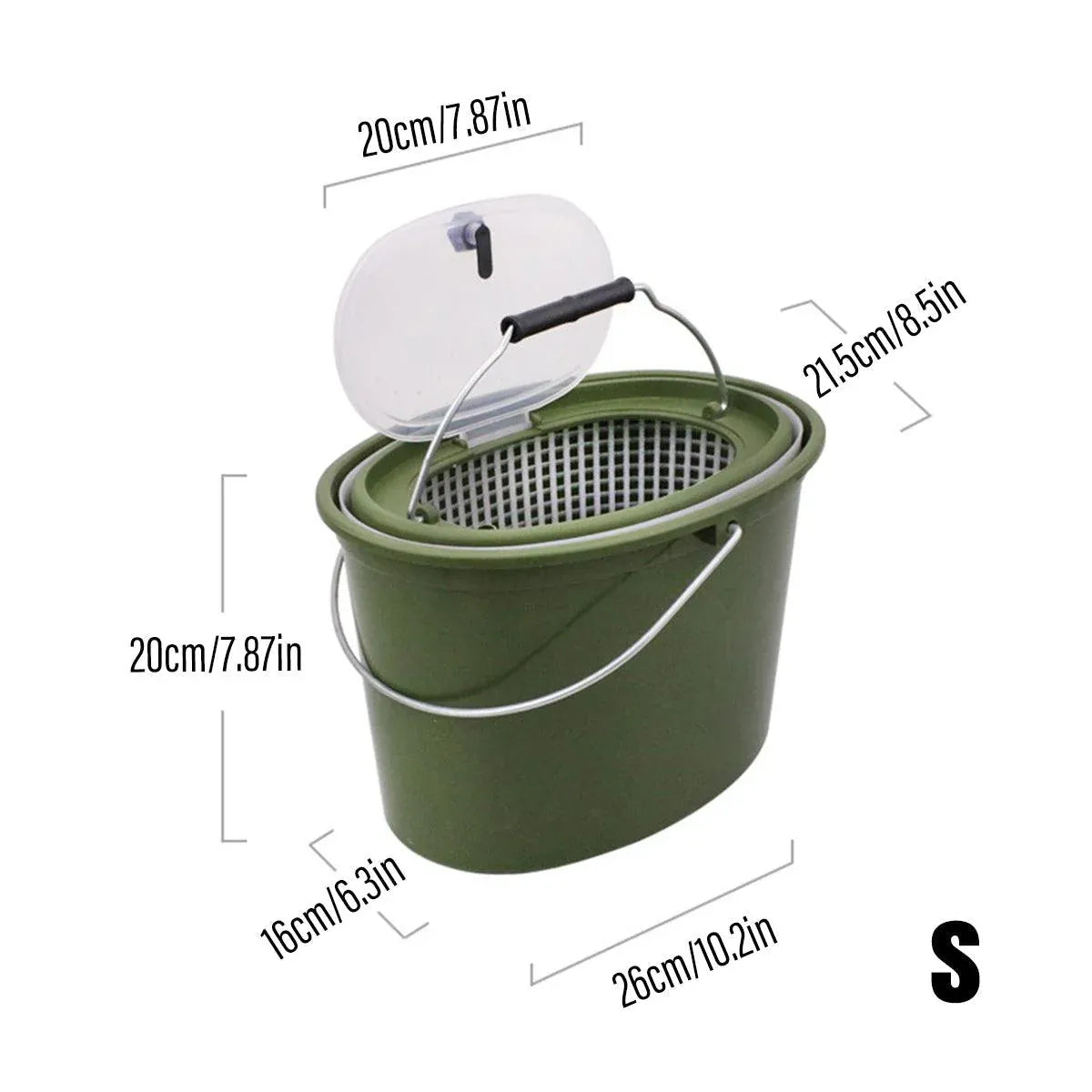 Double-Layer Live Fish Bucket – Medium