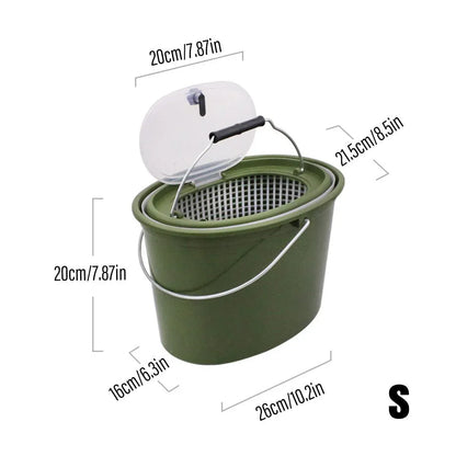 Double-Layer Live Fish Bucket – Medium