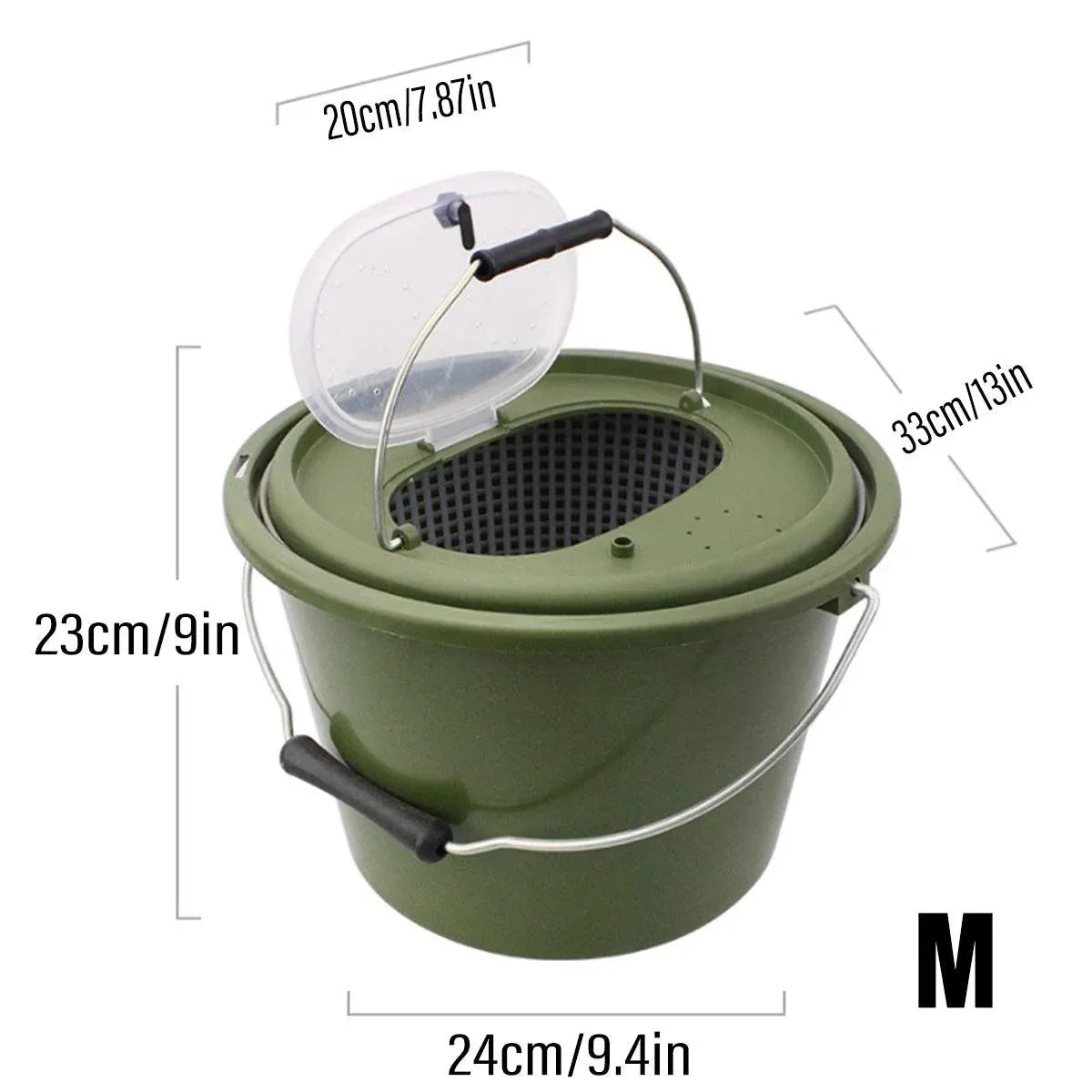 Portable Live Fish Bucket – Ventilated Small