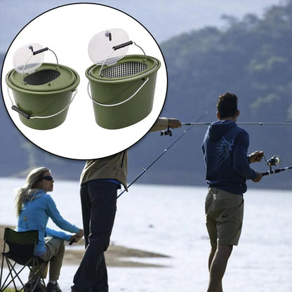 Portable Live Fish Bucket – Ventilated Small
