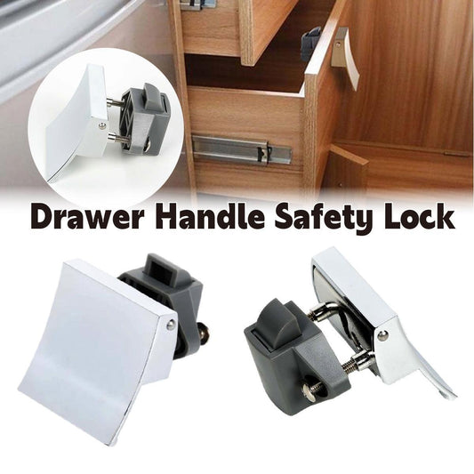 Caravan Cabinet Drawer Locking Latch Silver/Grey