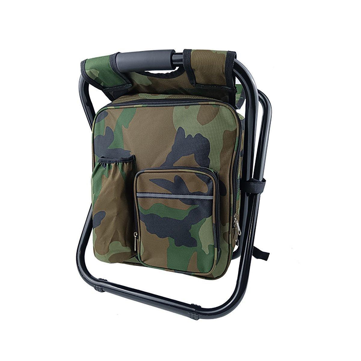 Portable Outdoor Folding Chair Oxford Small Stool for Fishing Camping Hiking - Green