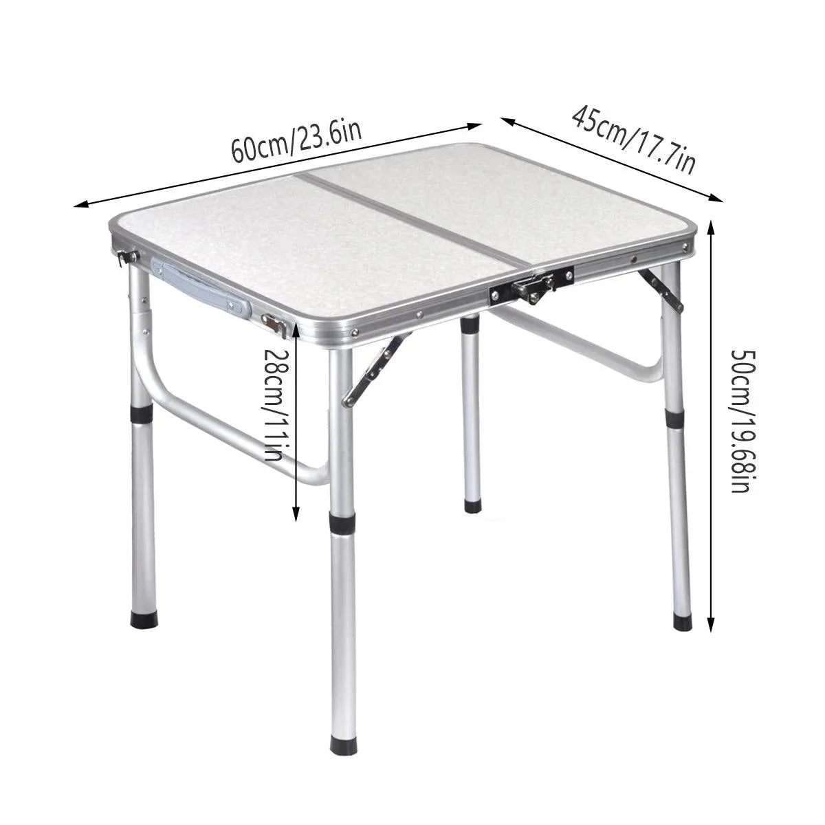 Folding Outdoor Table – Lightweight Aluminium 60x45cm