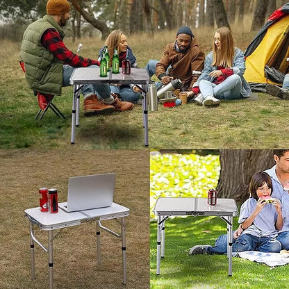 Folding Outdoor Table – Lightweight Aluminium 60x45cm