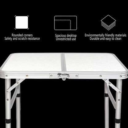 Folding Outdoor Table – Lightweight Aluminium 60x45cm
