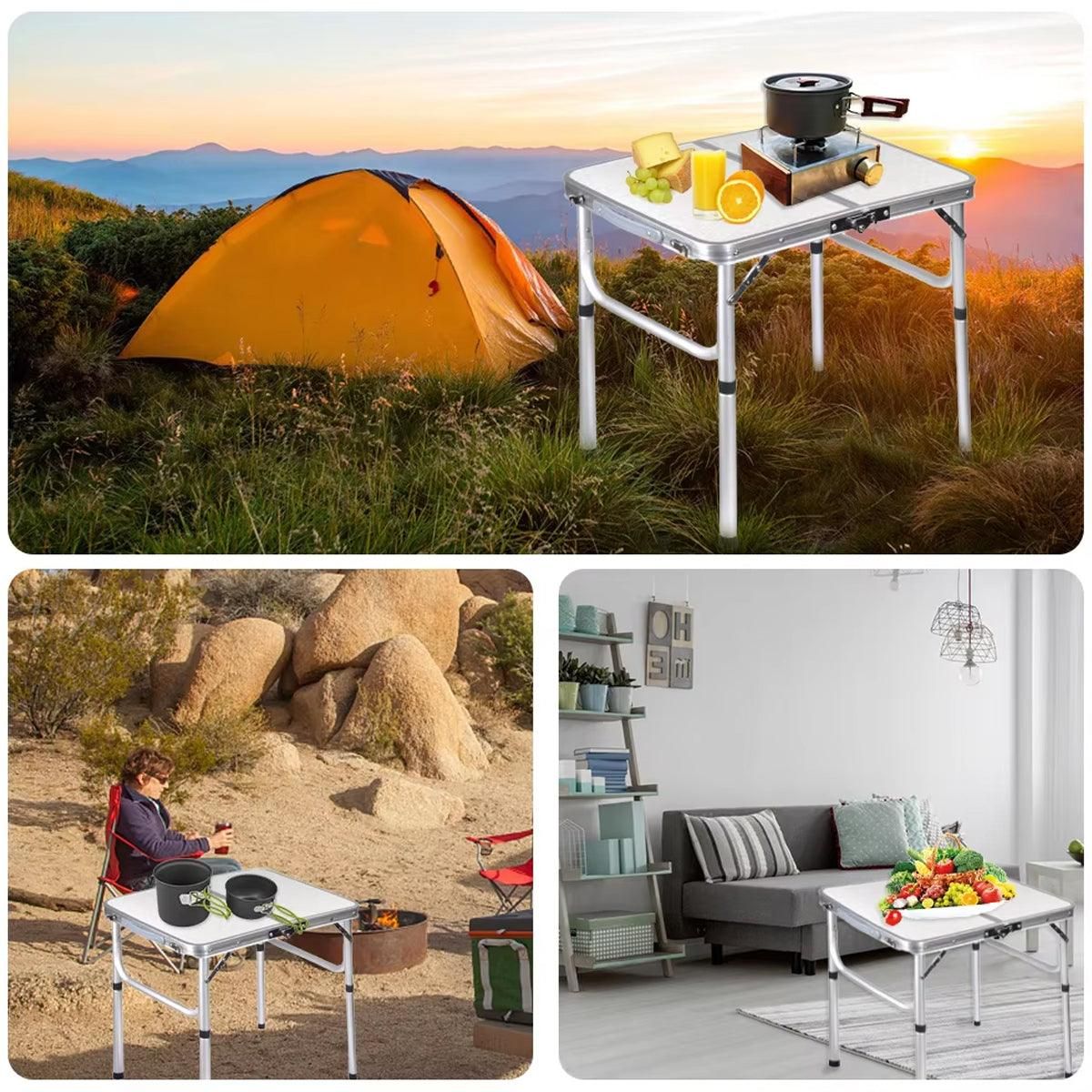 Folding Outdoor Table – Lightweight Aluminium 60x45cm