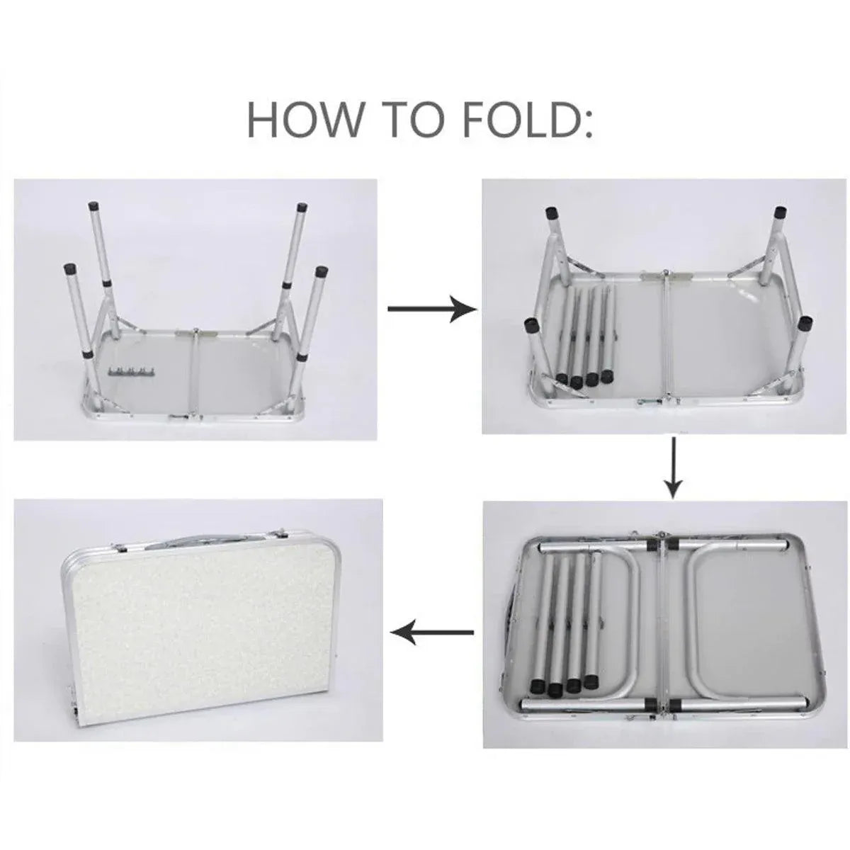 Folding Outdoor Table – Lightweight Aluminium 60x45cm