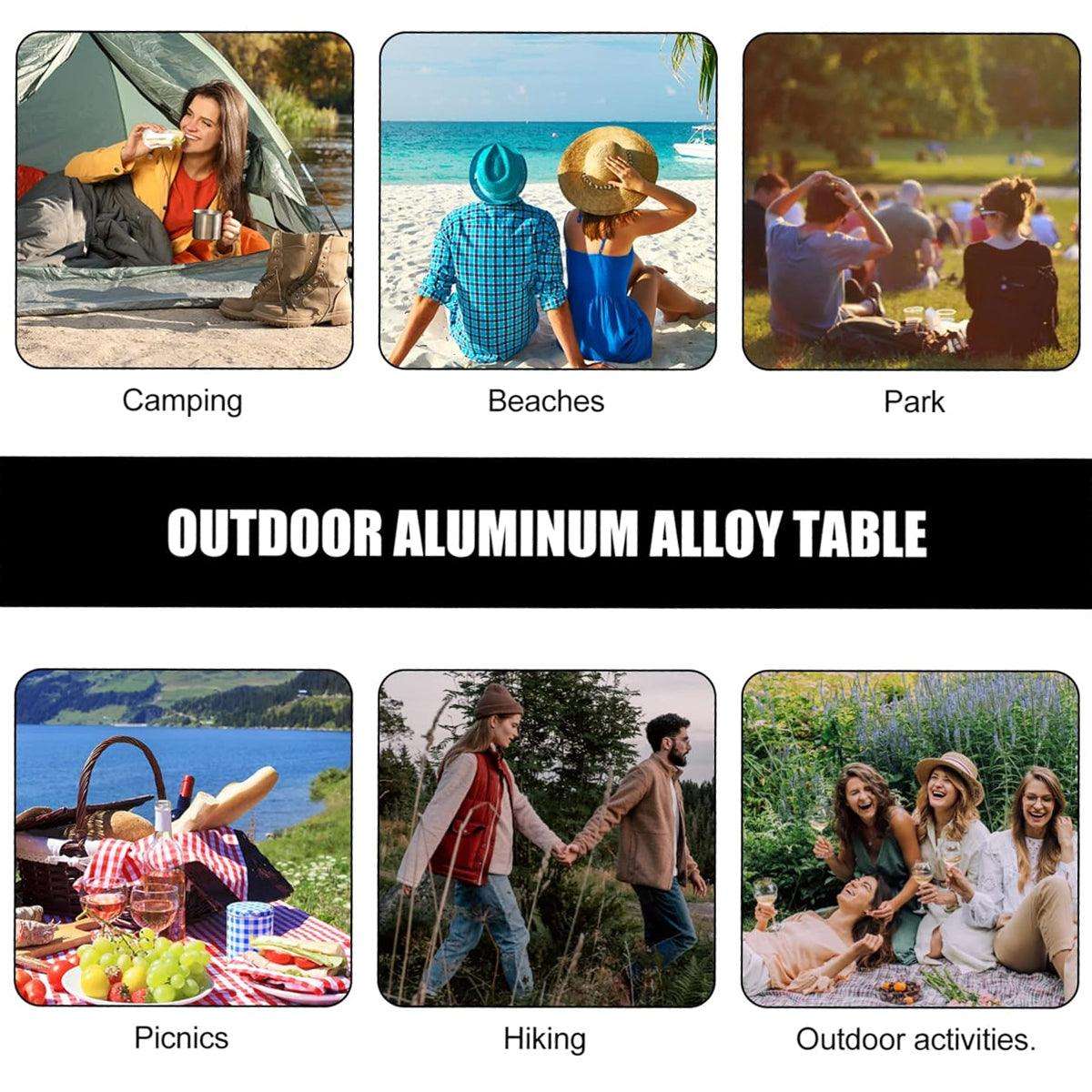 Aluminium Alloy Folding Table Portable Outdoor Camping Picnic Multifunctional
