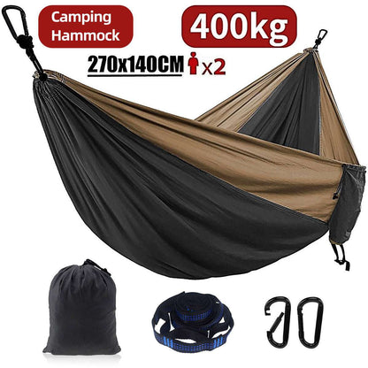 Outdoor Camping Hammock with Adjustable Strap Portable Hanging Bed Travel Swing