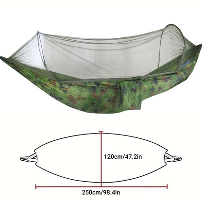 Camping Hammock Tent Set Double Outdoor Hanging Bed With Mosquito Net For Travel - Camouflage