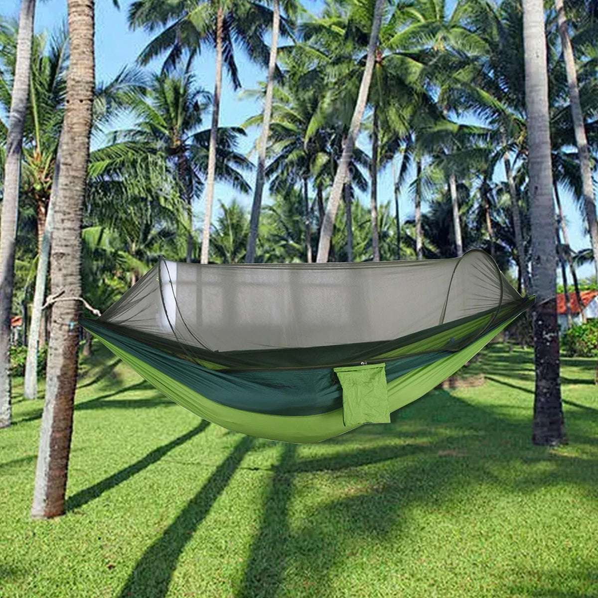 Camping Hammock Tent Set Double Outdoor Hanging Bed With Mosquito Net For Travel - Camouflage