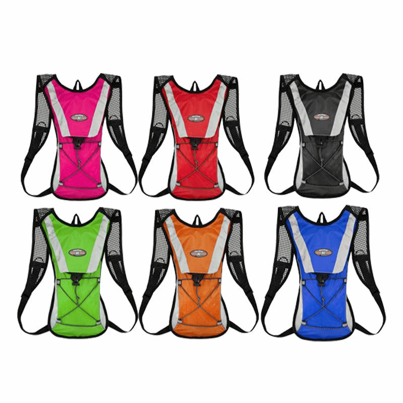 Hiking Camping Cycling Running Hydration Pack Backpack Bag + 2L Water Bladder Au - Orange