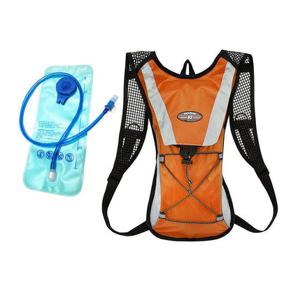 Hiking Camping Cycling Running Hydration Pack Backpack Bag + 2L Water Bladder Au - Orange