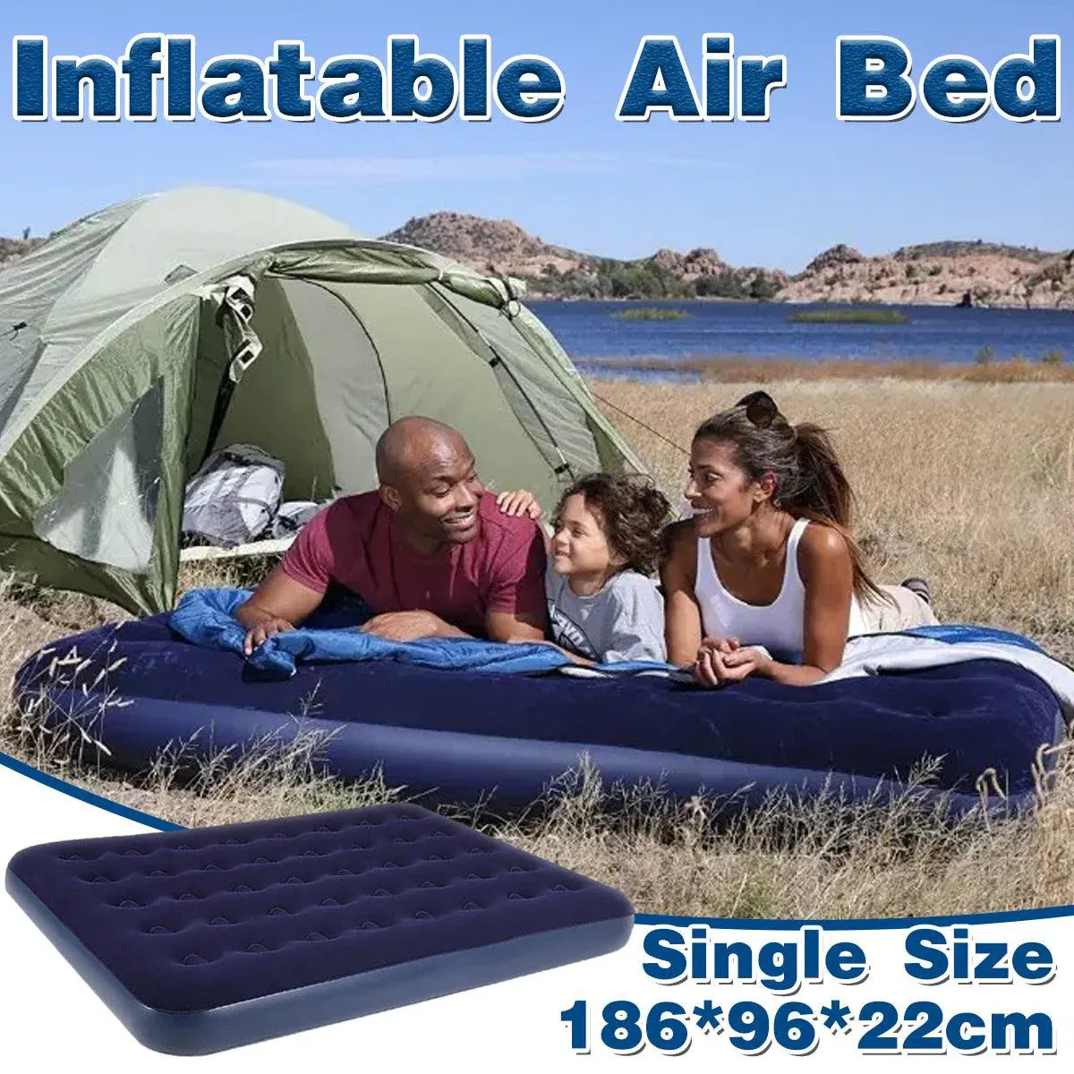 King Size Inflatable Airbed with Built-In Pump