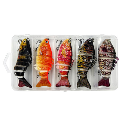 5PCS Faux Lure Set Fish Hard Fake Bait Fishing Lures Artificial Bait Tackle Gear