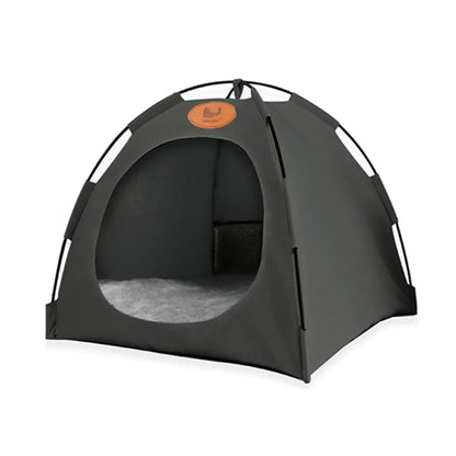 Folding Pet Tent Bed – Large Grey