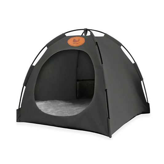 Folding Pet Tent Bed – Large Grey