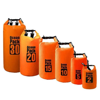 Waterproof Dry Sack – 20L Orange PVC Roll-Top Bag