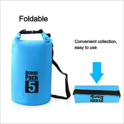 Waterproof Dry Sack – 20L Orange PVC Roll-Top Bag