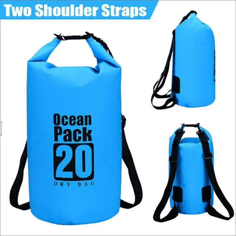 Waterproof Dry Sack – 20L Orange PVC Roll-Top Bag