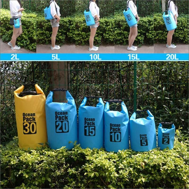 Waterproof Dry Sack – 20L Orange PVC Roll-Top Bag