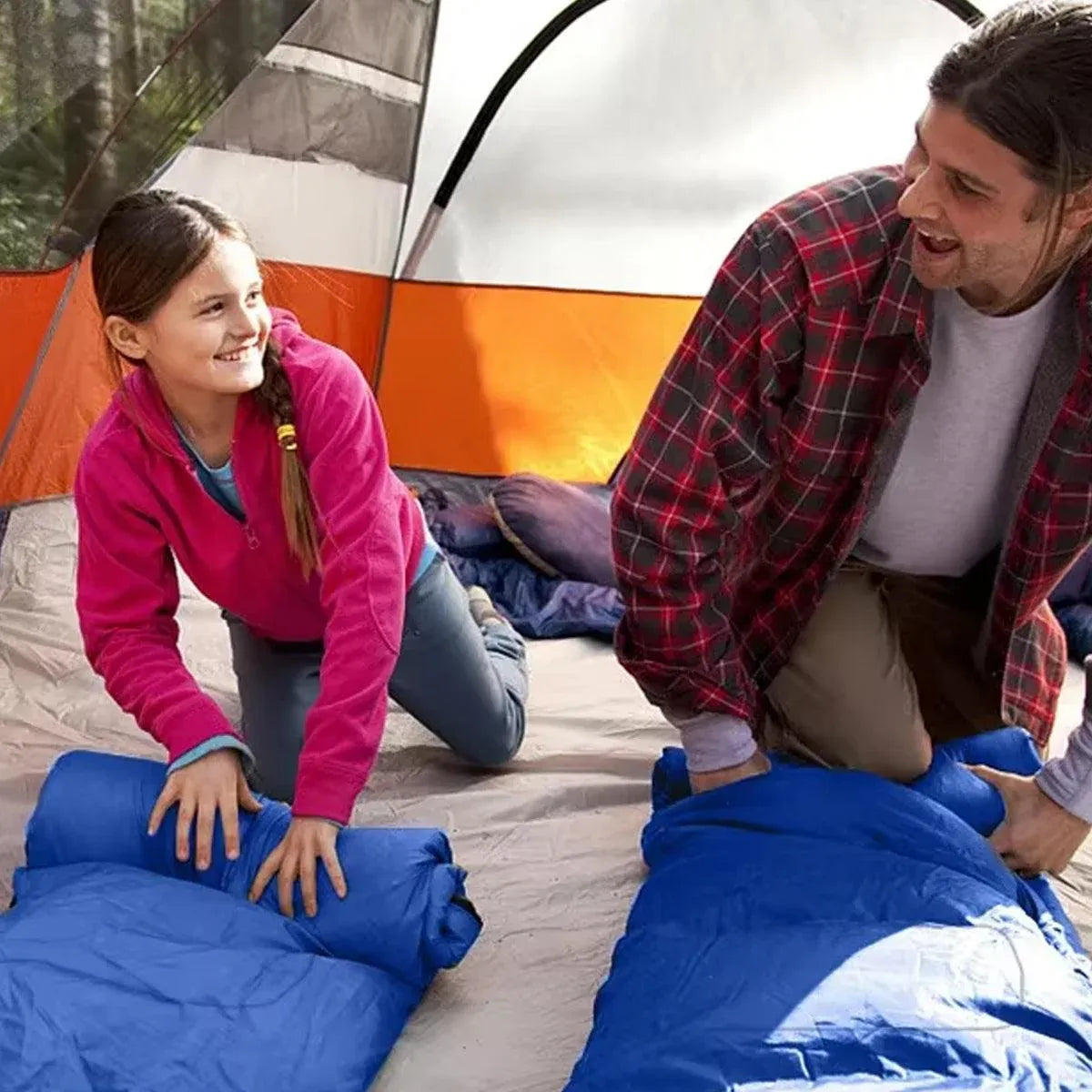Envelope Sleeping Bag for Camping & Travel – Red