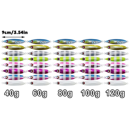 Fishing Lure Bait Set 8pcs Conical Boat Tackle Artificial Hard Bait Accessories - 40g