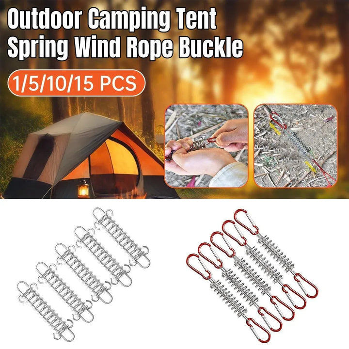 Tent Spring Wind Rope Buckles - 10 Pair