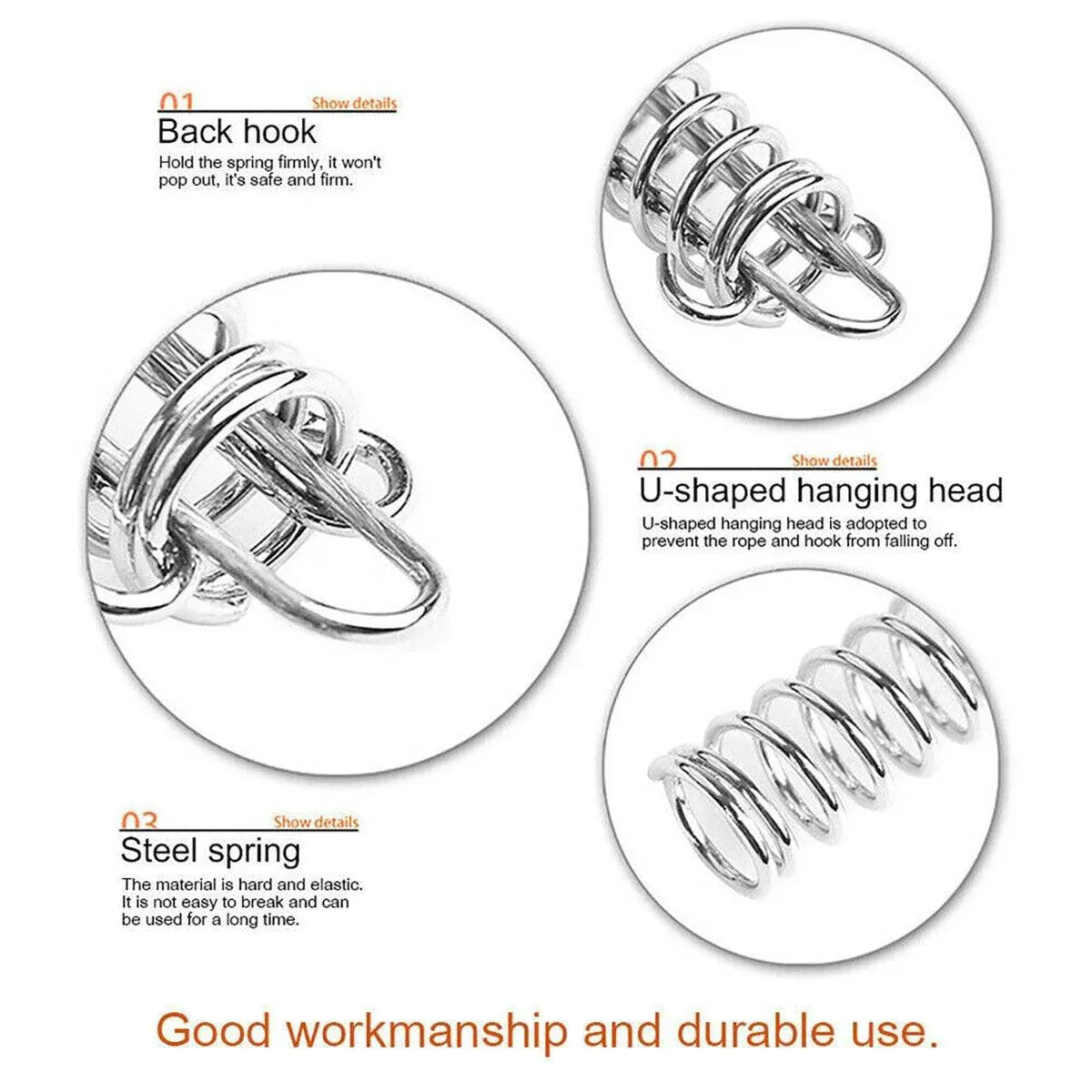 Tent Spring Wind Rope Buckles - 10 Pair