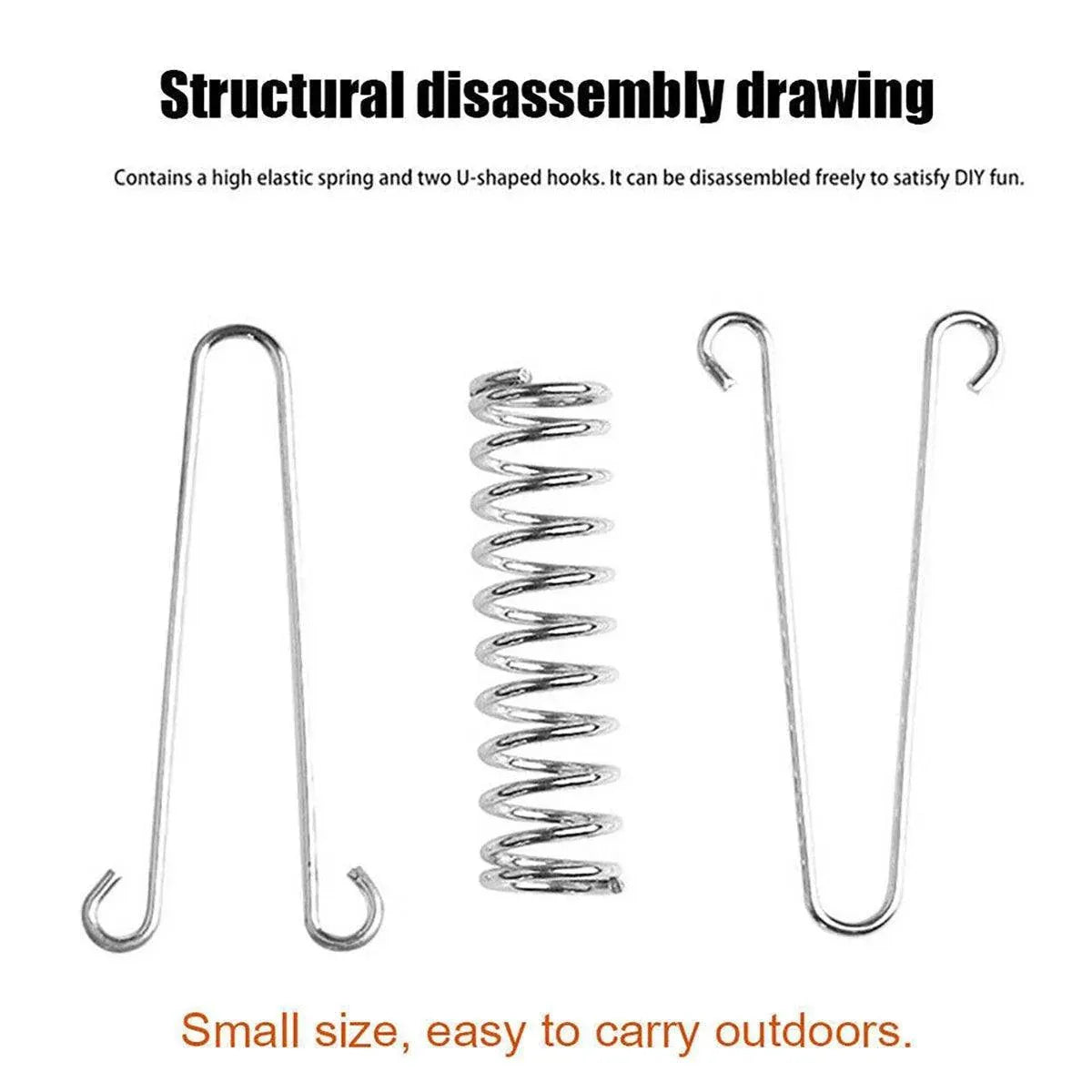 Tent Spring Wind Rope Buckles - 10 Pair