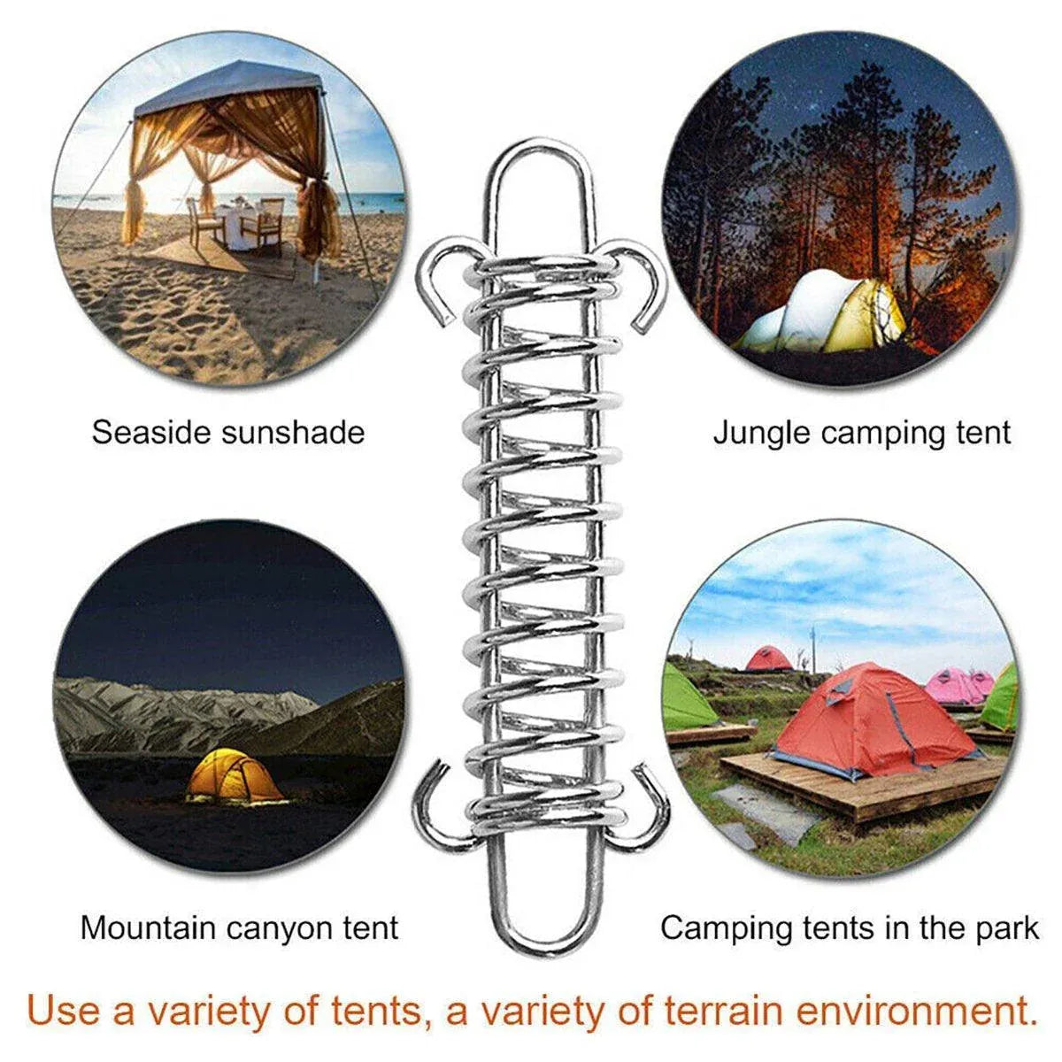 Tent Spring Wind Rope Buckles - 10 Pair