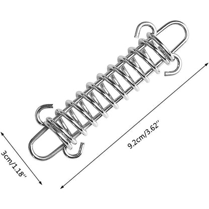 10PCS Outdoor Camping Tent Spring Wind Rope Buckle Fix Hook Buckles Silver Red - 10pair