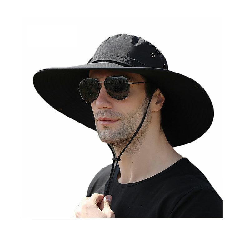 Outdoor Uv Protection Sun Hat Wide Brim Cap Quick-Drying Hat For Fishing Hiking - Green