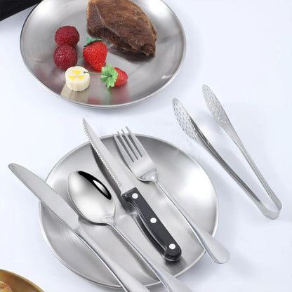 10 Piece Camping Cutlery Set for 2 People - Black
