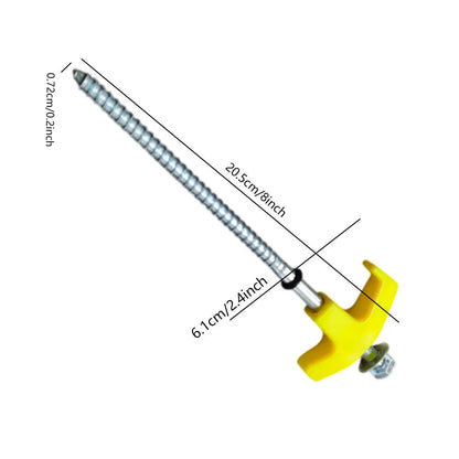 9 Pack Carbon Steel Tent Pegs M8 x 200mm