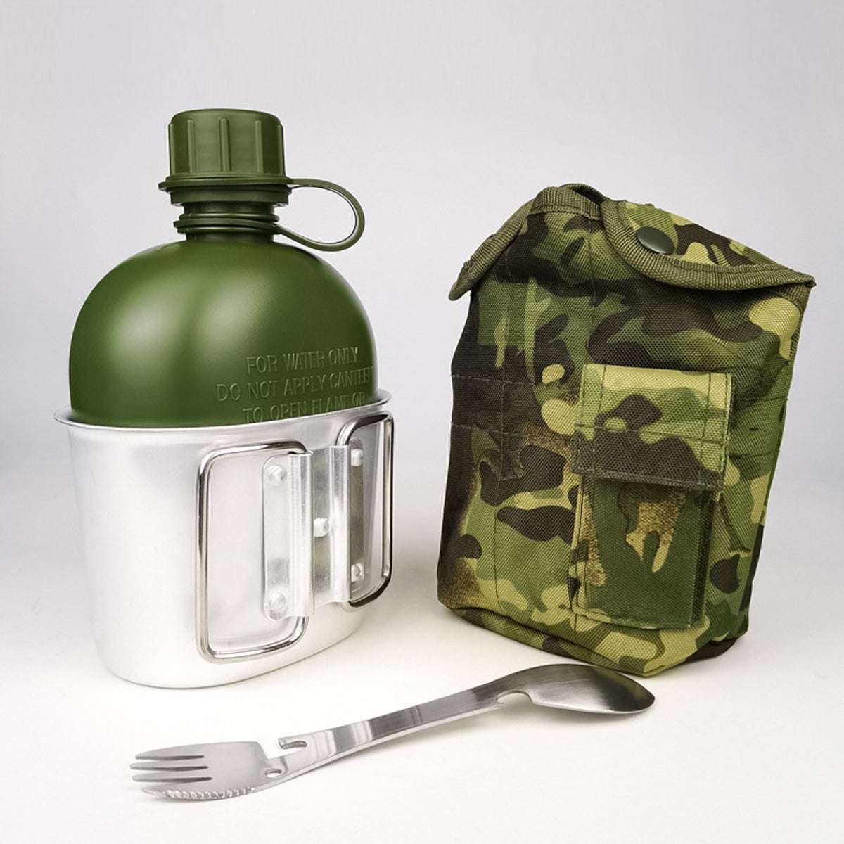 4pcs Camouflage Tactical Water Bottle Outdoor Camping Multi-functional Outdoor